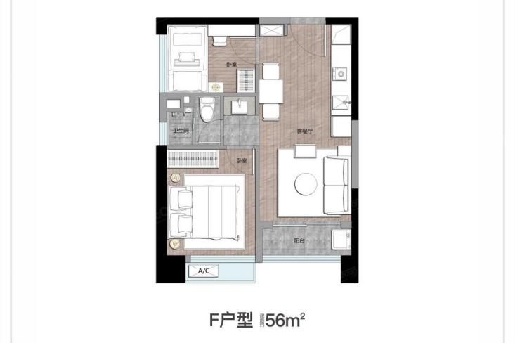 萬科和頌軒39-56㎡公寓均價56500元/平