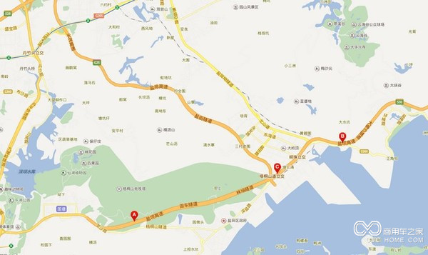 終點設于鹽田港后方陸域的鹽田路站